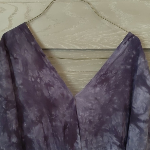 Blue Tie Dye Detailed Lace Blouse - Picture 3 of 8